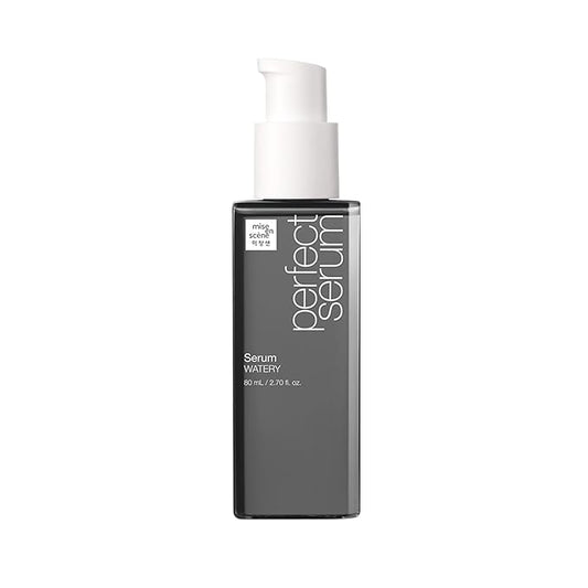 Mise En Scene Perfect Watery Serum for Hair Moisturizing - Korean Hair Argan Oils, Hair Essence for Hydrating with Citrus Scent, Derma Test Completed, 2.70 fl. Oz-Velvo Beauty
