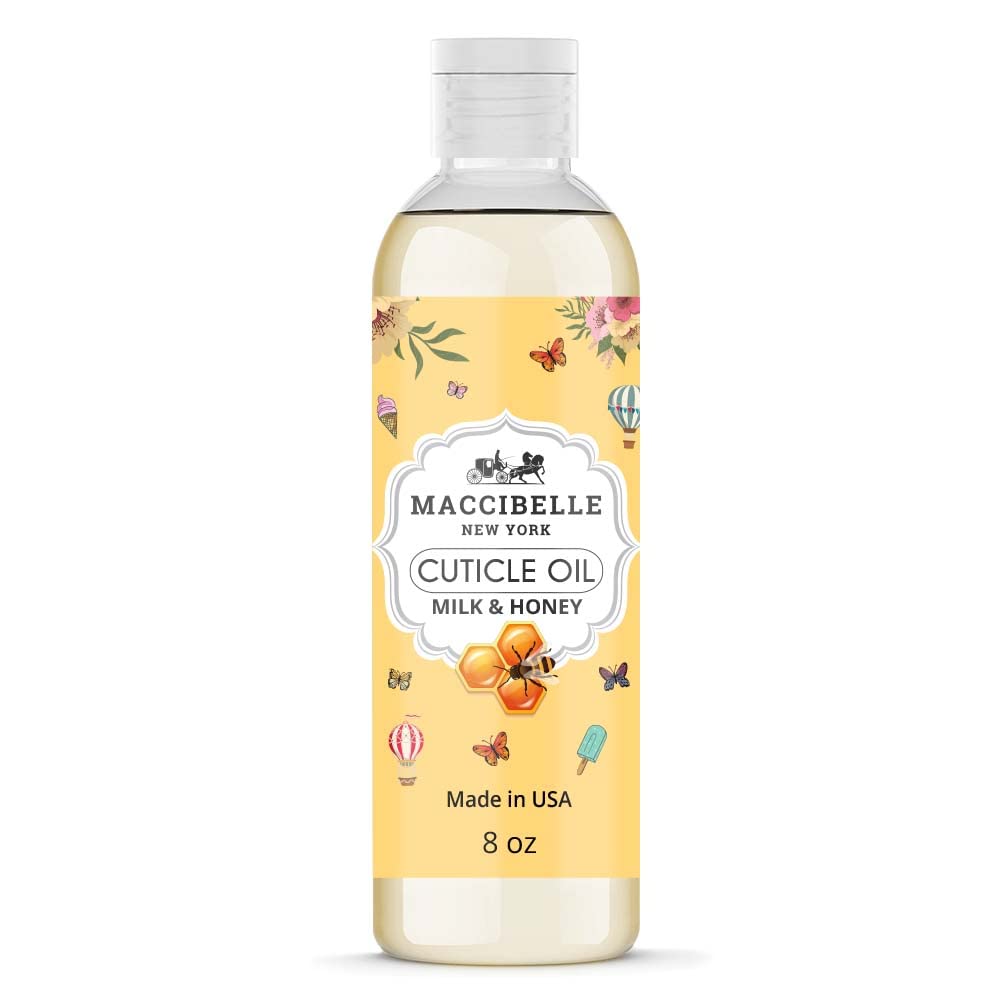 Maccibelle Cuticle Oil Refill Size for Dry Cracked Cuticles (Milk and Honey 8oz)-Velvo Beauty