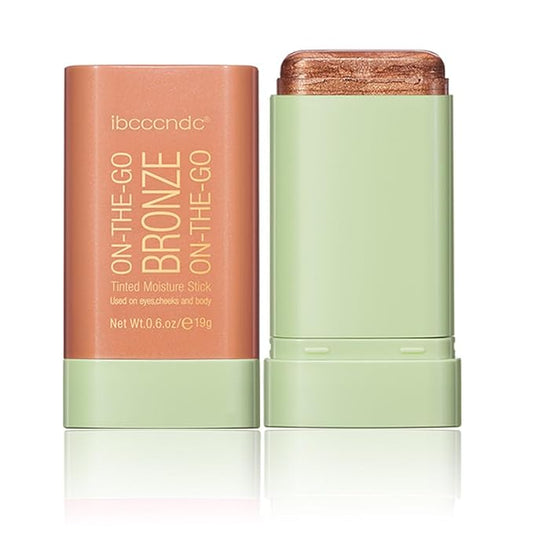 Multi-Use Makeup Blush Stick, Tinted Solid Moisturizer On-the-Go Blush, Multi-use Cream Blush Stick for Cheek & Eyes & Lips, Waterproof Natural Nude Makeup for All Skin (3# Rich Glow)-Velvo Beauty