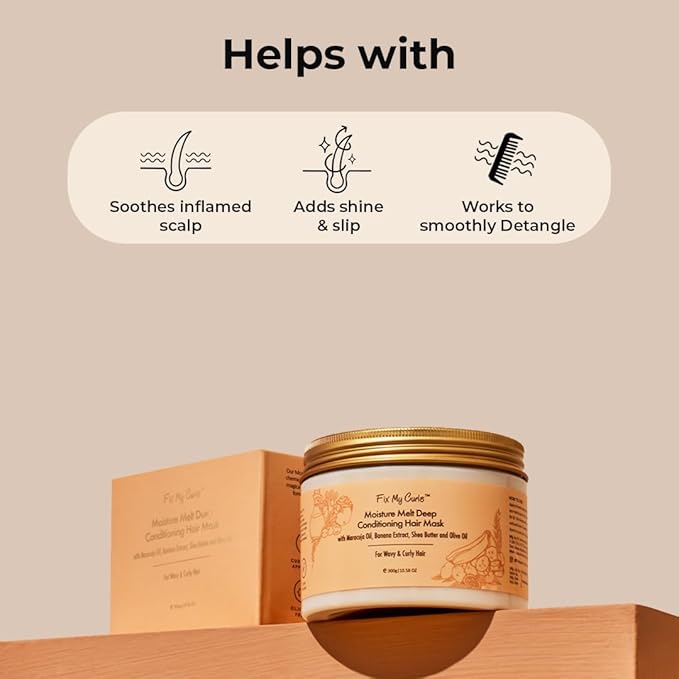 Moisture Melt Deep Conditioning| Hair Mask for Dry, Damaged, and Chemically Treated Hair| 8 Magical Oils, Shea Butter, Vitamins| Pro-Keratin Bond Repair |Weekly Revitalization, (10.5oz)-Velvo Beauty