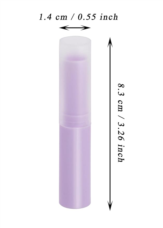 0.14oz Empty Flavored Lip Balm Container Tubes Plastic Homemade Moisturizing Lip Stick with Caps Bulk Fit for Women Adult DIY Making Supplies, 25 Count (Purple)-Velvo Beauty