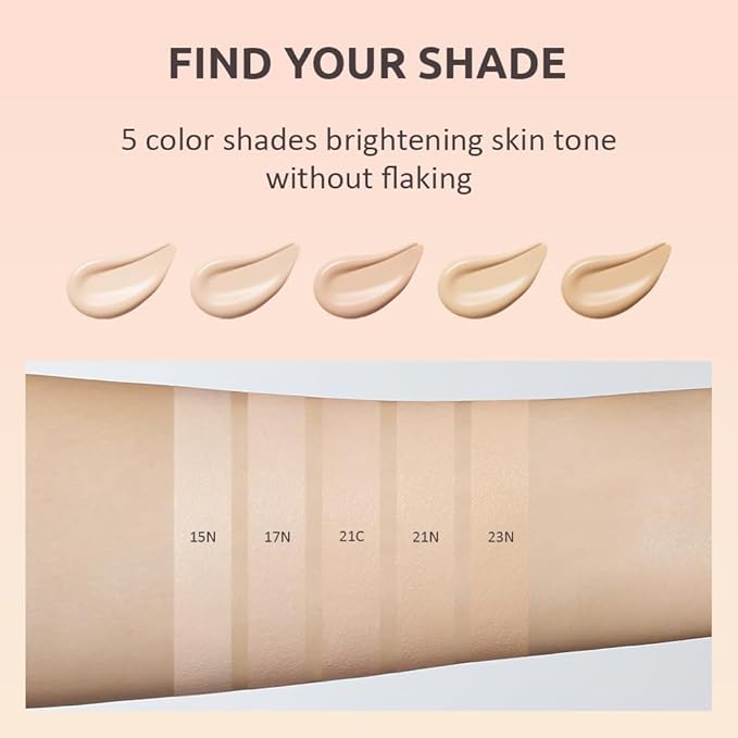 MOONSHOT KOREA Conscious Fit Cushion Foundation Flawless Coverage,Glass skin,Long-Lasting, Lightweight, Buildable Coverage,k-beauty (15N Cosmic Cream, [refill] Conscious Fit Cushion)-Velvo Beauty