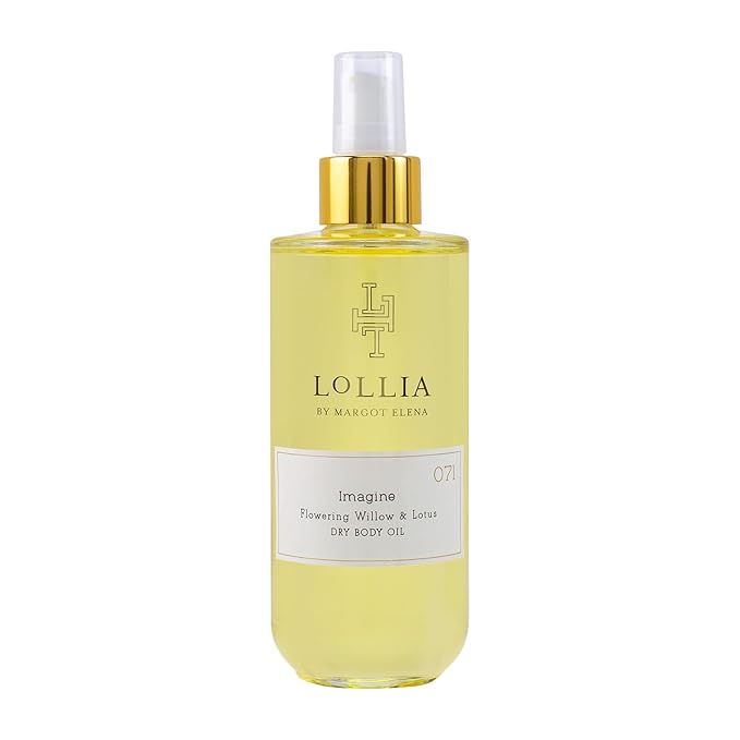 LOLLIA Imagine Dry Body Oil, 6.8 Fl. Oz. – Flowering Willow & Lotus – Women’s, Scented, Moisturizing, Dry Body Oil for Women, For All Skin Types-Velvo Beauty