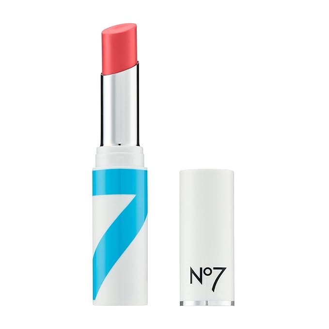 No7 HydraLuminous Lip Balm - Coral - Tinted Lip Balm with Hydrating Hyaluronic Acid - Lip Moisturizer with Sheer Color for Subtle Shine & Balmy Finish (2.8g)-Velvo Beauty