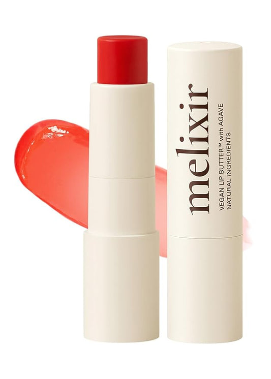 Melixir Vegan Lip Butter #08 Havana (+11 more colors), Deep Nourishing Tinted Lip Balm for Dry Lips, Bee-Free, Petrolatum-Free, Plant-Based, Hydrating for Cracked and Chapped Lips, Travel Essentials-Velvo Beauty