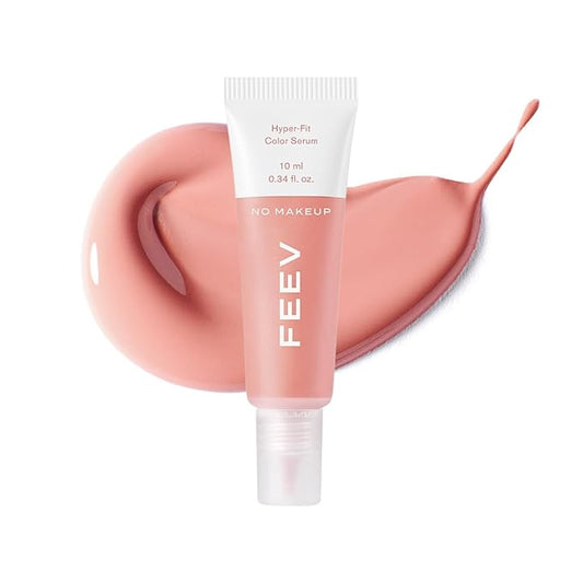 FEEV Hyper-Fit Color Serum Liquid Blush (10ml) | Dewy Cheek Blush Makeup | 50% of Hydrating Essence | Vegan | K-beauty (No Makeup, 10ml)-Velvo Beauty