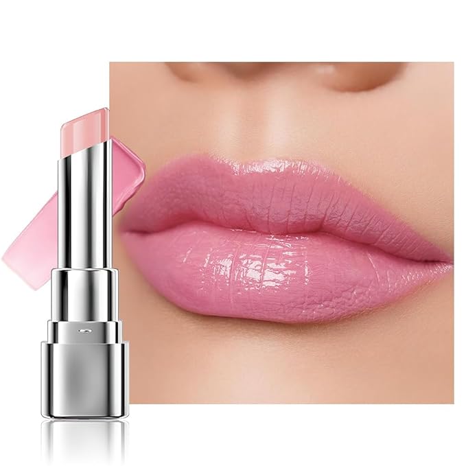 1Pcs Tinted Lip Balm Moisturizing Lipstick – Soft Pale Pink Sheer Hydrating Lip Color for Dry Lips – Nourishing Lip Balm for All Women with a Subtle Natural Scent (S01 Spring)-Velvo Beauty