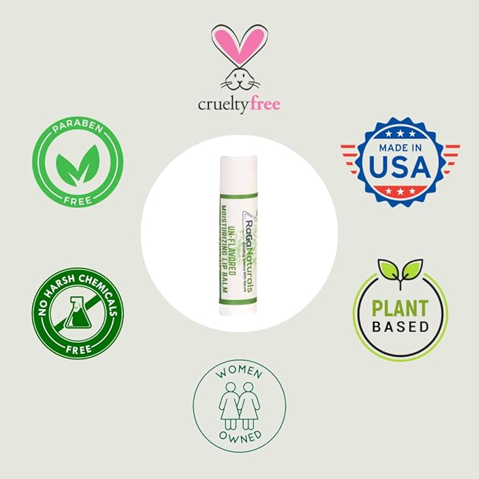 Unscented Lip Balm - 100% Natural Fragrance Free Moisturizing Lip Care for All Day Hydration - Original Beeswax, Shea Butter, Jojoba Oil, Vitamin E Infused - Pack of 4-Velvo Beauty
