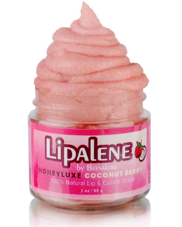 Lipalene HoneyLuxe - 100% Natural Lip & Cuticle Scrub - Coconut Berry-Velvo Beauty