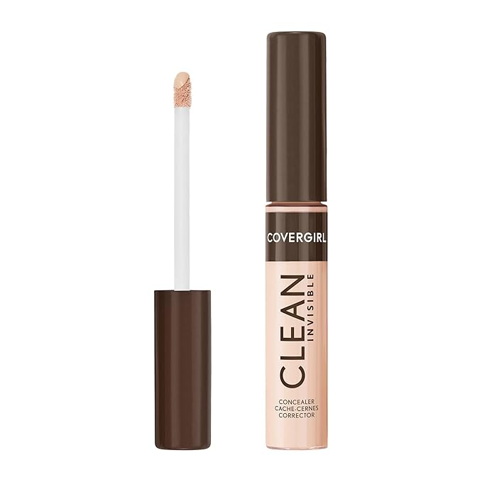 Covergirl Clean Invisible Concealer, Lightweight, Hydrating, Vegan Formula, Porcelain 101, 0.23oz-Velvo Beauty