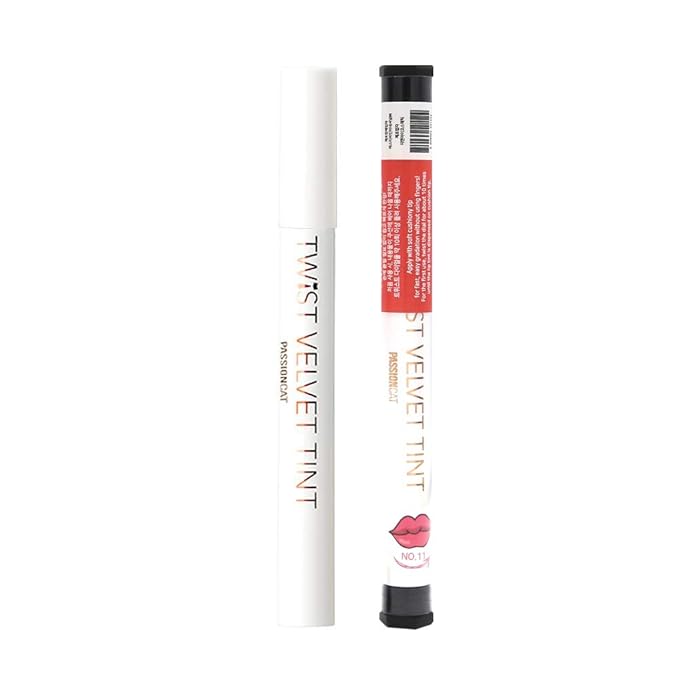 PASSIONCAT Long Lasting Lip Stain for Lips and Cheek Tint | High Pigment Color | lightweight Matte Finish | Weightless | Full Coverage | Twist Velvet Tint #11 (No.11)-Velvo Beauty