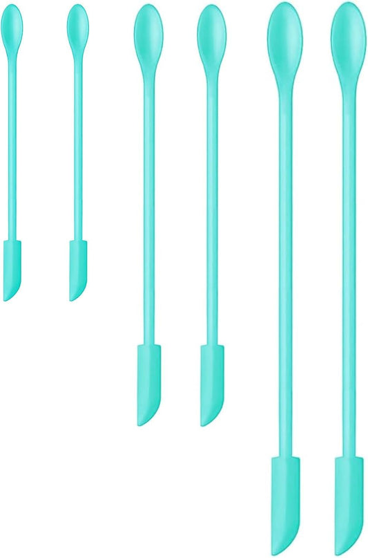 Silicone Spatula Set (6Pcs) - Mini Scraper Tool for Beauty & Food （Reach Every Last Drop - Multi-Size Spatulas for Makeup Jars, Lotion Bottles & Kitchen Containers）-Velvo Beauty