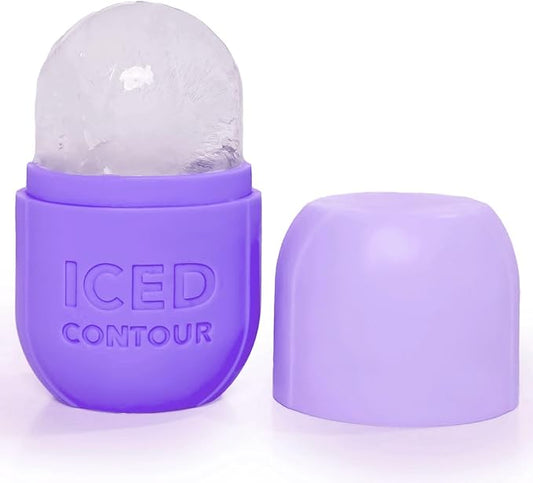 Ice Roller for Face, Ice Face Roller for Eyes, Neck and Cold Therapy for Injuries. Ice Mold for Face Massager, Skin Care. Remove Fine Lines, Shrink Pores, Reduce Acne (Purple)-Velvo Beauty