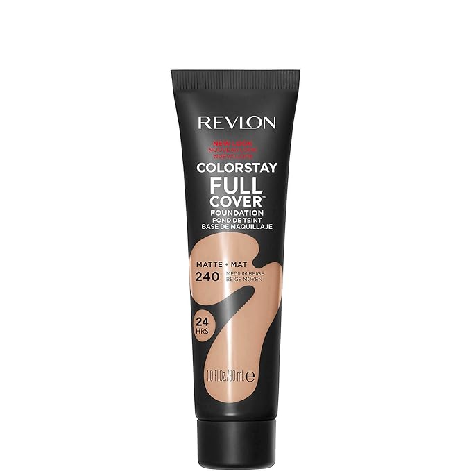 Revlon Liquid Foundation, ColorStay Face Makeup for Normal and Dry Skin, Longwear Full Coverage with Matte Finish, Oil Free, Medium Beige, 1.0 Fl Oz-Velvo Beauty