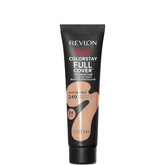 Revlon Liquid Foundation, ColorStay Face Makeup for Normal and Dry Skin, Longwear Full Coverage with Matte Finish, Oil Free, Medium Beige, 1.0 Fl Oz-Velvo Beauty