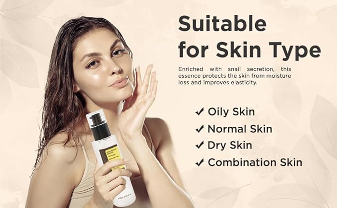 Snail Mucin Power Essence 4.39 fl.oz 130ml, Korean Skincare Snail Mucin Serum for Dry Sensitive Skin, Moisturizing with 96.3% Snail Secretion Filtrate-Velvo Beauty