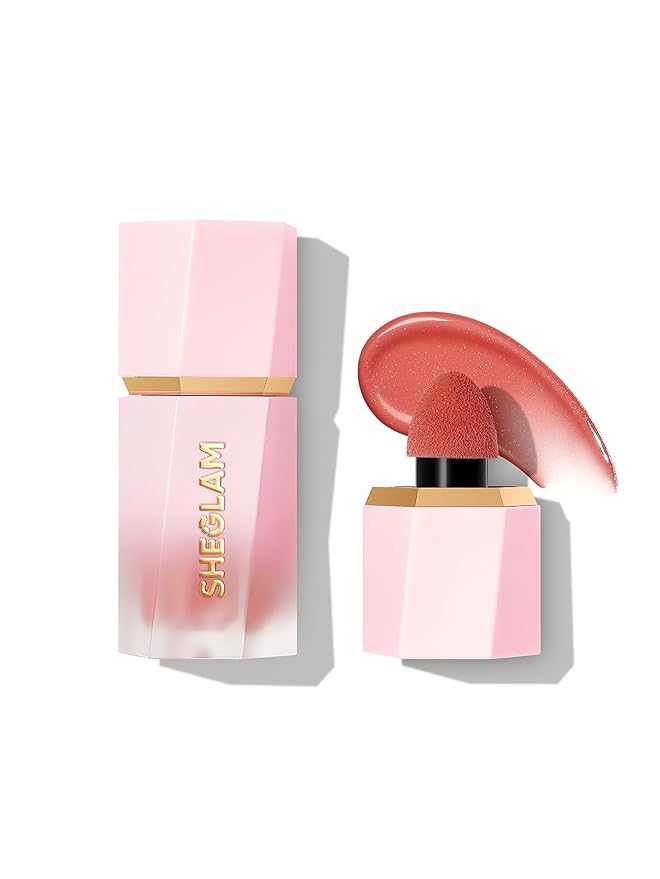 SHEGLAM Color Bloom Dayglow Liquid Blush Makeup for Cheeks Shimmer Finish - Devoted-Velvo Beauty