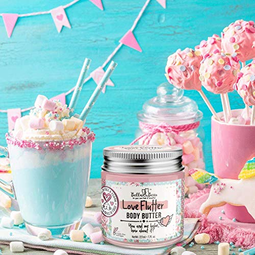 Bella and Bear Love Flutter Body Butter, Hydrating Formula, Soften & Prevent Scars, Stretch Mark Cream, 6.7oz-Velvo Beauty
