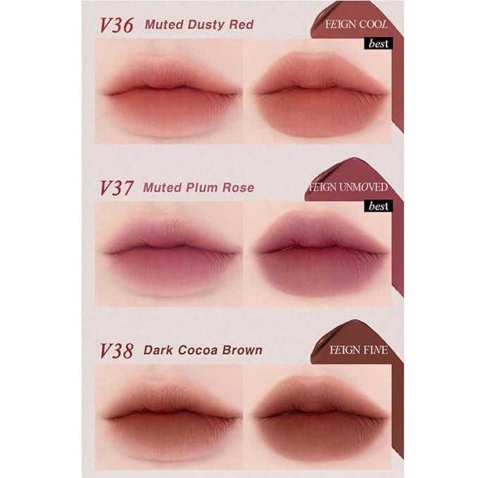 BBIA Last Velvet Tint - Soft & Creamy Matte Finish Lip Stain, Blur Effect with Velvety Texture, Long-Lasting, High Pigment, Lightweight, Non-Drying, Vegan, Korean Lip Makeup (V34 FEIGN CALM)-Velvo Beauty