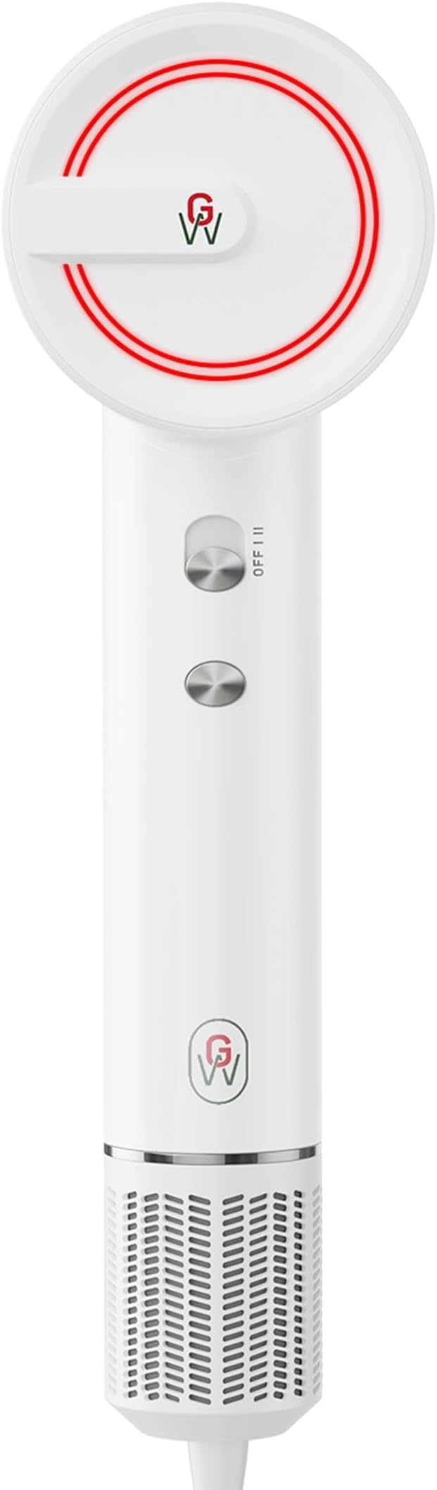 GroWell Ionic Hair Dryer, High-Speed Brushless Motor Professional Blow Dryer for Fast Drying, Low Noise, Lightweight, Compact Hair-Dryer with Diffuser for Curly Hair (2 Pack)-Velvo Beauty