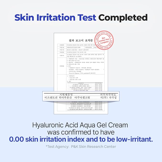 IsNtree Hyaluronic Acid Aqua Gel Cream 100ml, 3.38 fl oz | Korean Skincare | Lightweight Moisturizer | Quick-Absorbing Hydration | For Oily to Combination Skin-Velvo Beauty