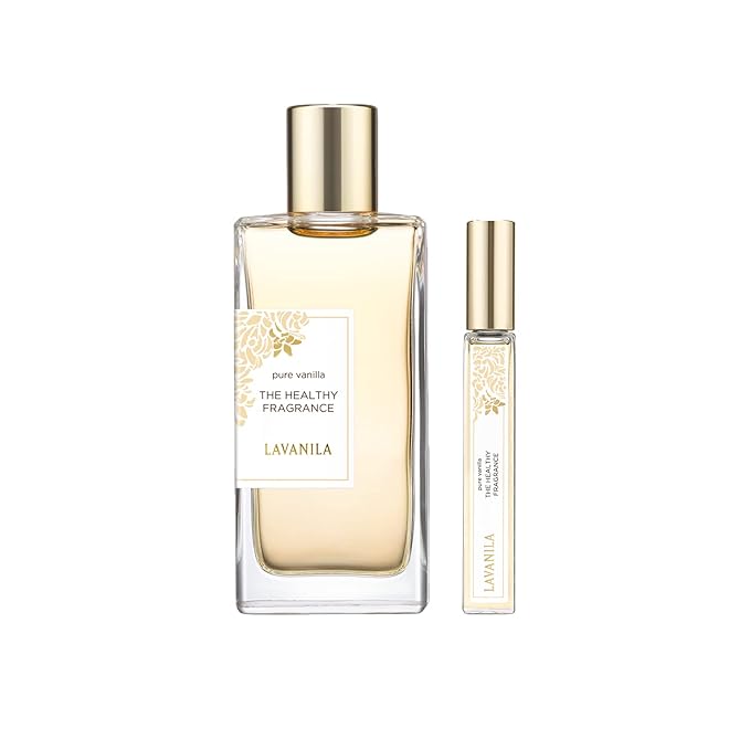 Lavanila Pure Vanilla Perfume Set for Women (1.7 Fl Oz + 10ml Roller-Ball) - Pure Madagascar Vanilla Fragrance, Clean and Natural Eau de Parfum Made In USA-Velvo Beauty