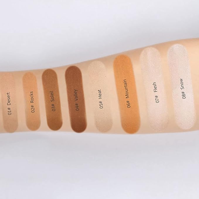 MAEPEOR Matte Setting Loose Powder 8 Colors Smooth and Lightweight Face Powder for Brightening and Setting Makeup with Face Puff (04 Valley)-Velvo Beauty