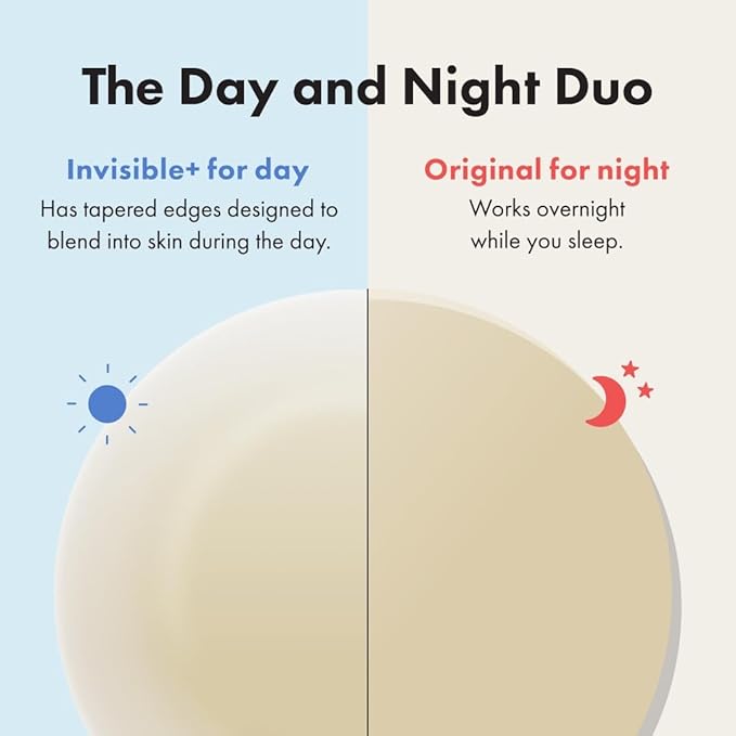 Mighty Patch™ Day and Night Patches – The Hydrocolloid Patch Duo Pack. Derm-Tested. Medical-Grade Hydrocolloid. Absorbs Pimple Gunk in 6-8 Hours. 36ct (18x Original, 18x Invisible+)-Velvo Beauty