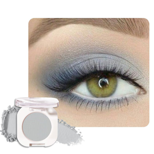 Smoky Gray Matte Eyeshadow Palette for Women, Single Monochrome Eye Shadow Makeup, Shiny Pressed Powder, Blendable Natural sombras para ojos, Holographic,Vegan,Travel -28-Velvo Beauty