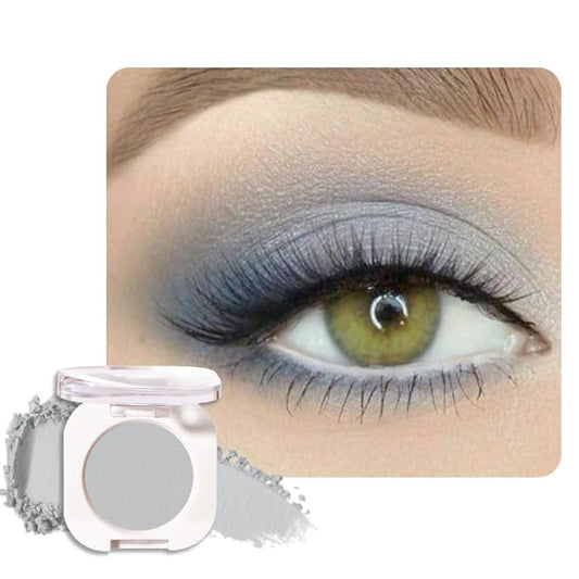 Grey Single Matte Eyeshadow Makeup, Neutral Powde Eye Shadow for Older Women, Smoky Gray Grey Dusty Blue Matte Singles Eyeshadow Palette Pigmented Waterproof,Girls Monochrome Eyeshadows Gift 28-Velvo Beauty