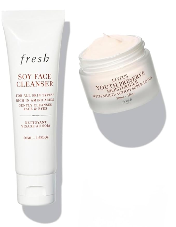 Soy Hydration Face Cleanser 1.6oz / 30mL and Lotus Youth Moisturizer 1.6oz / 30mL Gift Set-Velvo Beauty