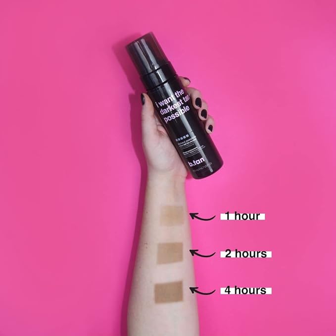 b.tan Ultra Dark Self Tanner Mousse | I Want The Darkest Tan Possible - Fast, 1 Hour Express Sunless Tanning Foam, Golden Bronzing Glow, Face & Body, No Fake Tan Smell, Vegan, Cruelty Free, 6.7 Fl Oz-Velvo Beauty