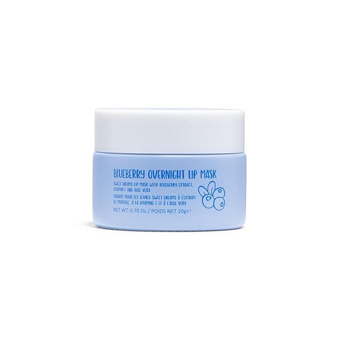 W7 Super Sweet Dreams Blueberry Lip Mask - Vitamin E, Aloe Vera and Grape Seed Oil - For Hydrated, Full Looking & Irresistible Lips - 0.67 Fl Oz-Velvo Beauty
