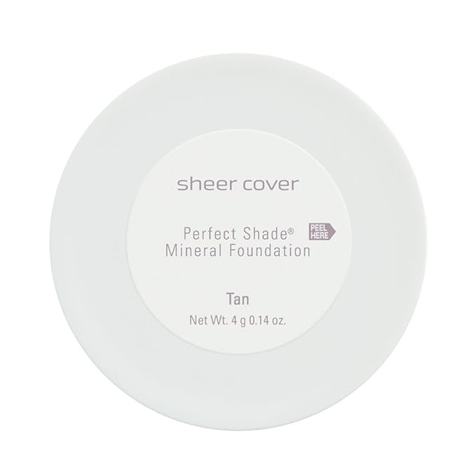 Sheer Cover Perfect Shade - Mineral Foundation Makeup Kit w Free Foundation Brush - Tan Shade - Foundation Powder Makeup and Mineral Makeup, Best Full Coverage Foundation 4 Grams-Velvo Beauty
