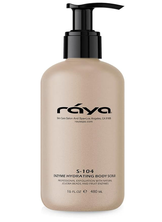 RAYA Enzyme Hydrating Body Scrub 16 oz Orange Vanilla Scent (S-104) | Gentle and Exfoliating Body Scrub | Made with Seaweed, Jojoba Beads, and Fruit Enzymes-Velvo Beauty