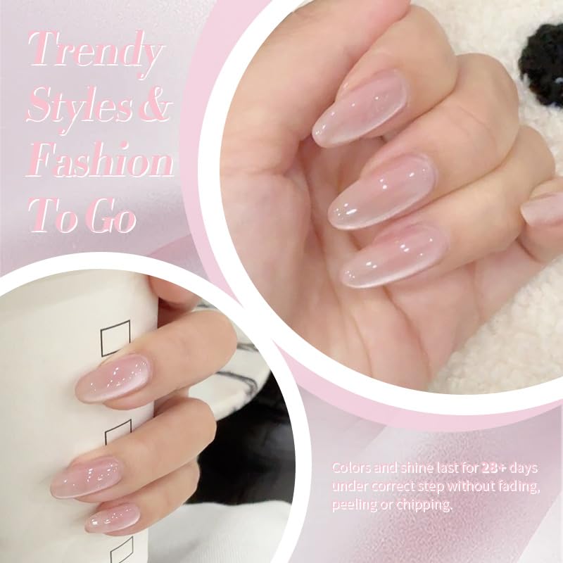 Born Pretty Cat Magnetic Eye Gel Nail Polish,Nude Moonlight Cat Magnetic Gel Nail Polish Soft Lace Magnetic Nail Polish for Nail Art Manicure Salon DIY at Home 15ML-Velvo Beauty