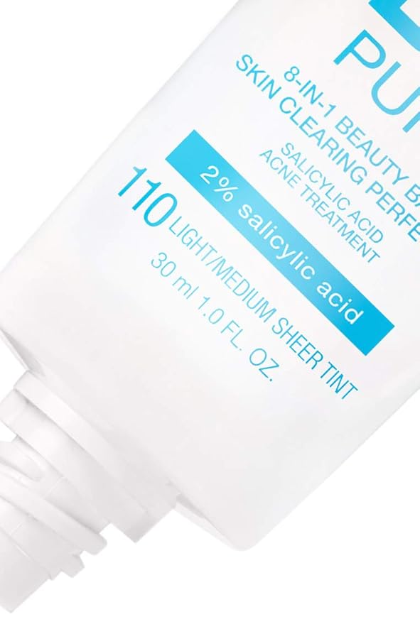 Maybelline Dream Pure Skin Clearing BB Cream, 8-in-1 Skin Perfecting Beauty Balm With 2% Salicylic Acid, Sheer Tint Coverage, Oil-Free, Light/Medium, 1 Count-Velvo Beauty