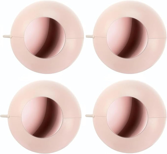 Washable Reusable Gel Lint Roller for Pet Hair, Tecogue Portable Dog Cat Pet Hair Remover for Clothes, Laundries, Sticky Cleaner, Dust Fuzz Fur for Travel Household (Pink-4pcs)-Velvo Beauty