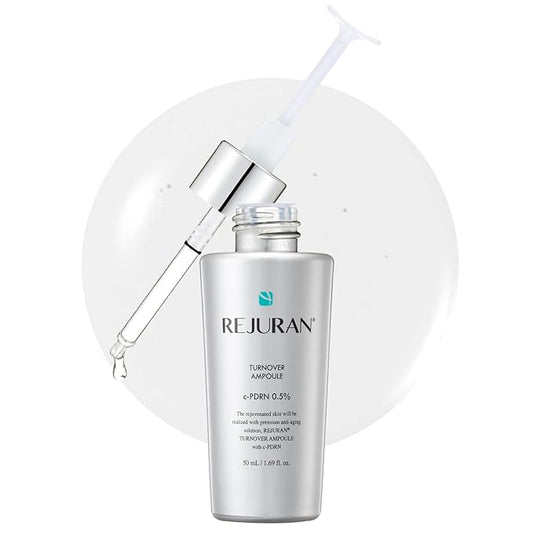 REJURAN® Turnover Ampoule, c-PDRN® [Larger Size] - Original Salmon DNA PDRN Face Serum for Rejuvenation, Firming, Hydration & Youthful Glow, Smooths Skin Texture. Korean Skincare (1.69 fl oz)-Velvo Beauty