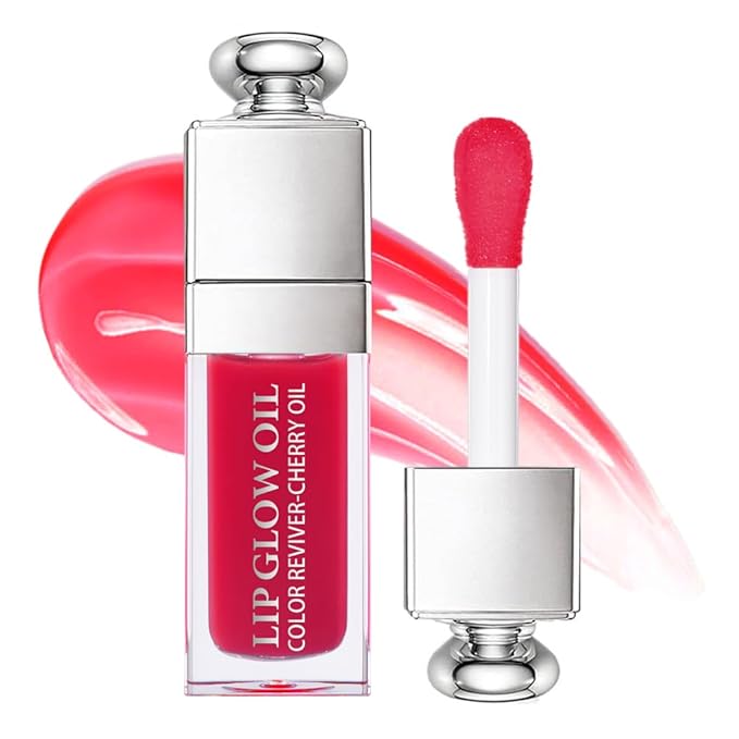 Moisturizing Lip Oil,No-Sticky Gloss Balm Care,Fruit Flavoured Oil for Dry Lip's Hydrating and Nourishing (013#Strawberry) 0.2 OZ-Velvo Beauty