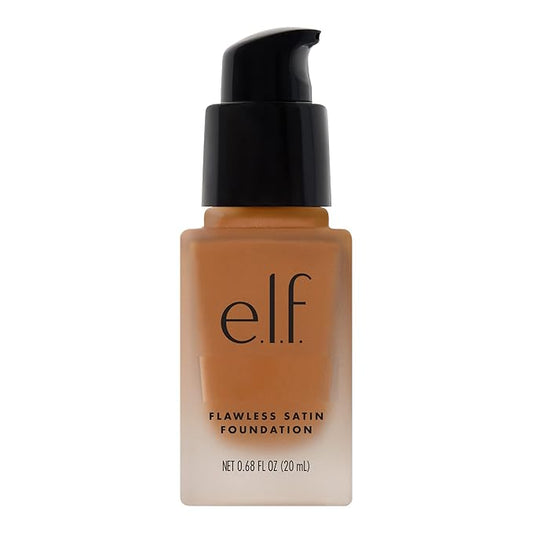 e.l.f. Flawless Finish Foundation, Lightweight & Medium Coverage, Semi-Matte Finish, Caramel, 0.68 Fl Oz (20mL)-Velvo Beauty