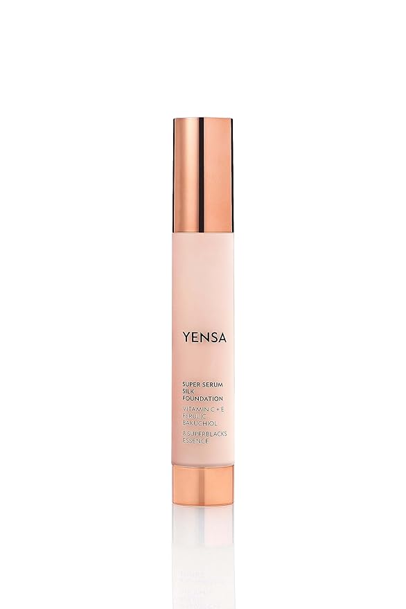 YENSA Super Silk Foundation - Full Coverage, Age-defying complex of Vitamin C, E, Ferulic, and Bakuchiol Oil (Fair 1) 1.0 fl oz-Velvo Beauty