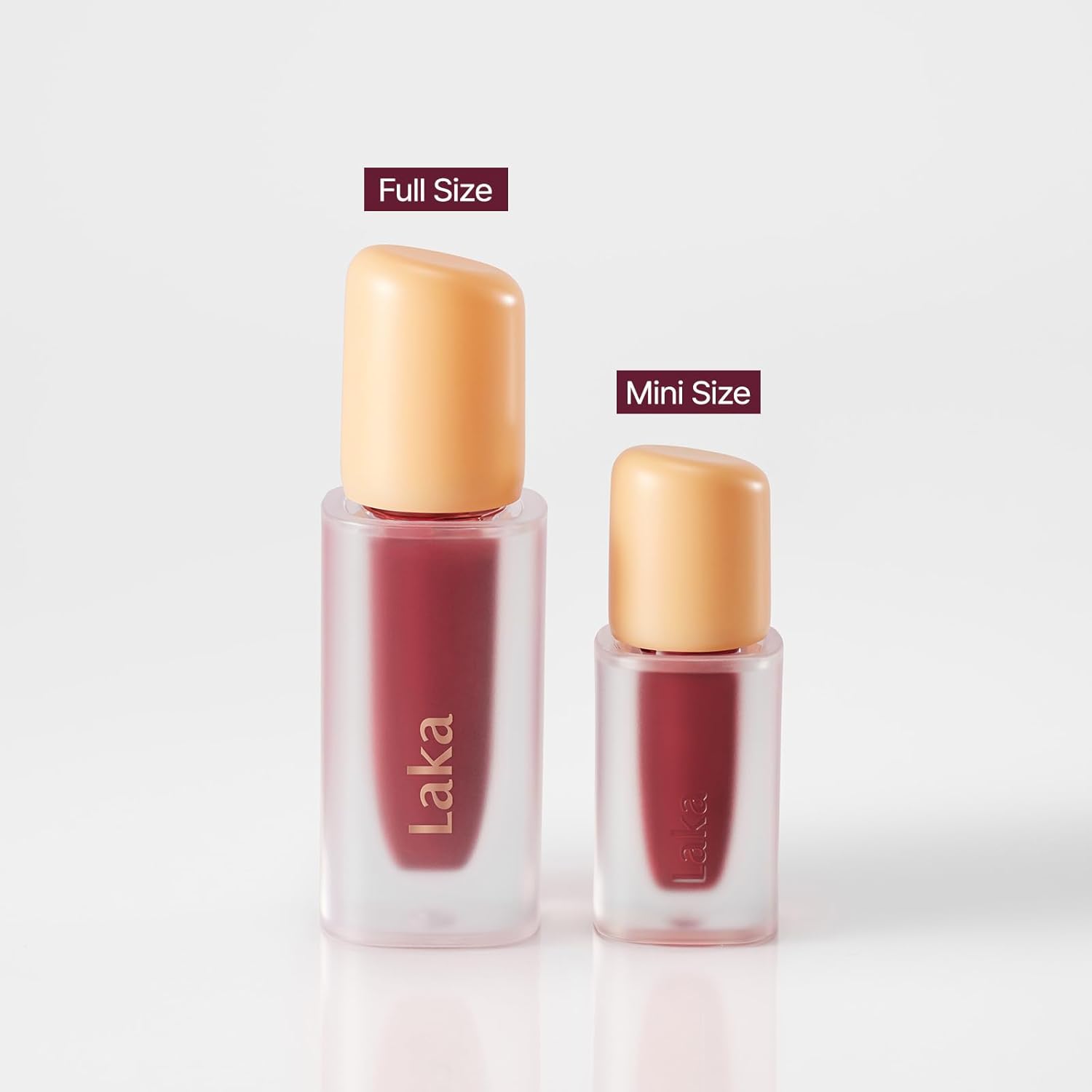 Laka Fruity Glam Lip Tint Mini, Glowing Lip Stain with Wide Color Spectrum, Hydrating & Lightweight Texture, Long-Lasting Bold Stain, Non-Sticky, Vegan, K-Beauty (#129 Maroni)-Velvo Beauty