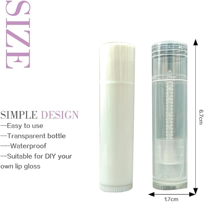 50 Lip Balm Container Kit with Filling Tray and Spatula, Round Tube Refillable Empty Tube 3 Colors, 0.15 oz, BPA Free, for DIY Homemade Lipstick Lipstick (50 white kits,)-Velvo Beauty