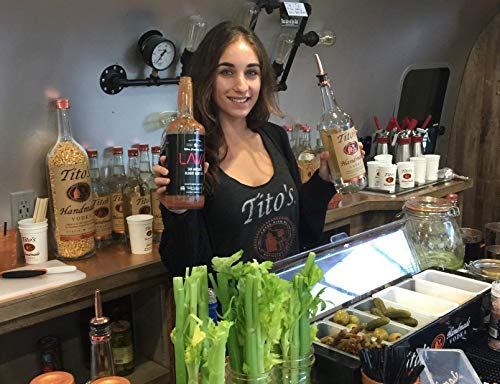 (3 Pack) LAVA Premium Bloody Mary Mix; Italian San Marzano Tomatoes, No Artificial Sweeteners, Vegan, Ready to Use, No Added Sugar, 1-Liter (33.8oz) Glass-Velvo Beauty