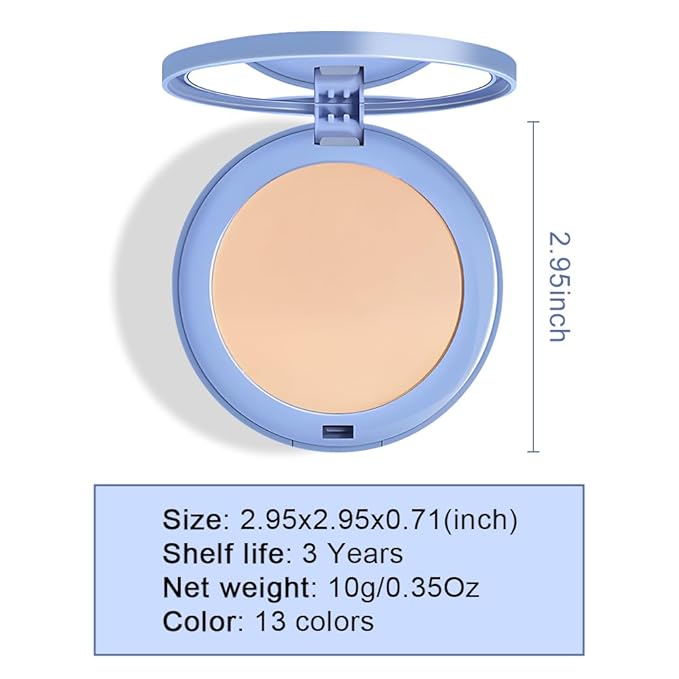 evpct Kaely Oil Control Pressed Face Powder, Get Smooth Flawless Fine Lines and Lightweight Finishing Foundation, Control Shine Long Lasting Waterproof Face Setting Powder Cosmetic, 06 Vanilla-Velvo Beauty