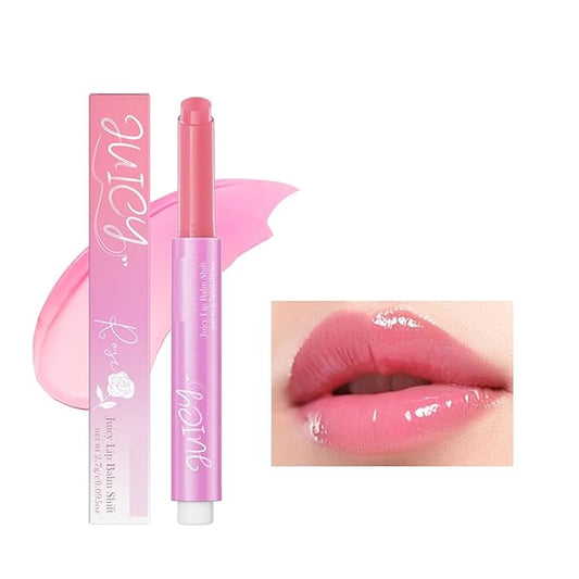 MAEPEOR Tinted Lip Balm 6 Colors Moisturizing Lip Balm Hydrating Changing Lip Gloss for Lip Care and Dry Lip (01 Rose)-Velvo Beauty