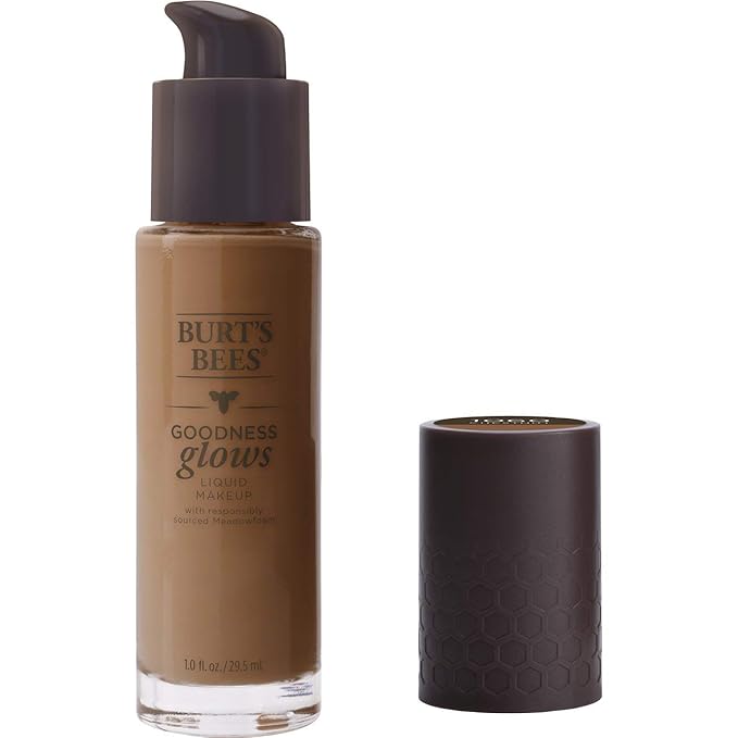 Burt's Bees Goodness Glows Liquid Makeup, Chestnut - 1.0 Ounce-Velvo Beauty