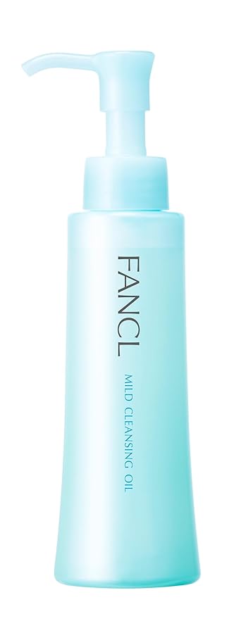 FANCL Mild Cleansing Oil, Japanese Facial Cleansing Oil, Makeup Remover, Oil Cleanser, 100% Preservative Free, Clean Skincare for Sensitive Skin [US Package] (1, Blue)-Velvo Beauty