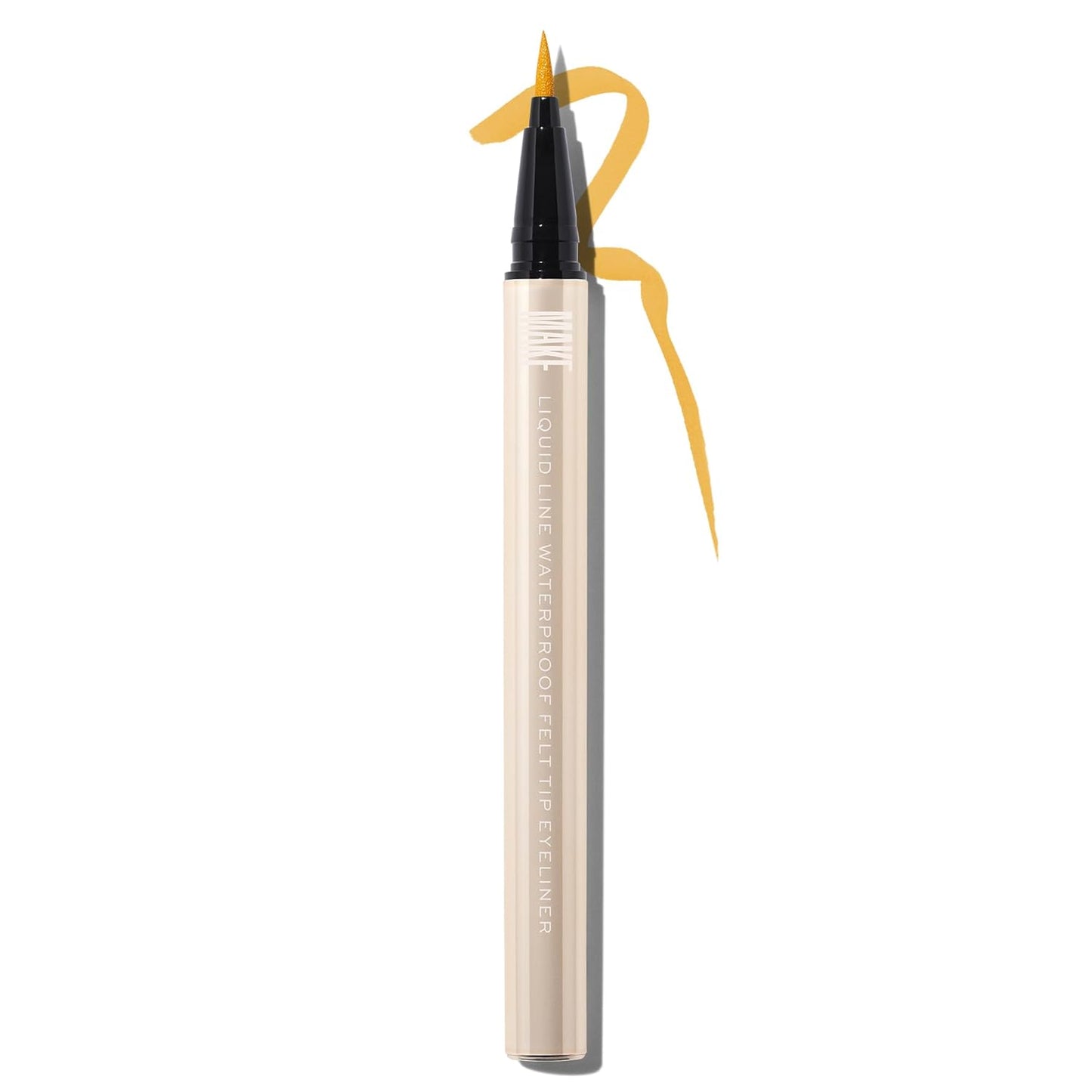 MAKE Beauty Liquid Line Waterproof Liquid Eyeliner Pen. Smudge-Proof Felt Tip for Precise Application of Lines, Wings, and Graphics. Long Lasting Eye Liner - Shade, Sundown-Velvo Beauty